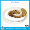 Cerámica Decorativa Porcelana Blanco Personalizada Cena Saludable Postre Placa Dividida